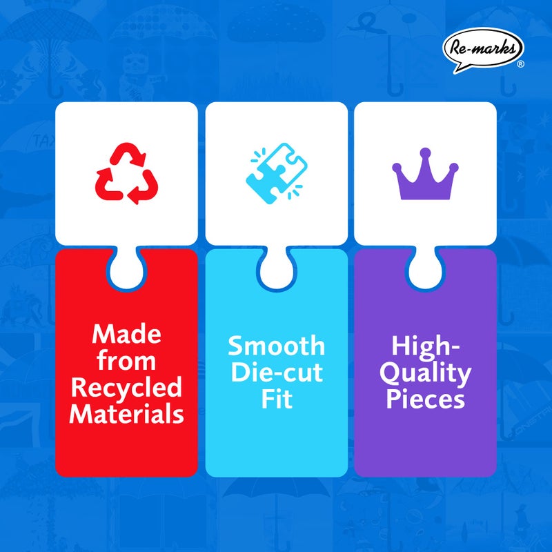 Re-marks Rainy Day Collage Puzzle, 1000-Piece Puzzle for All Ages - Image 4